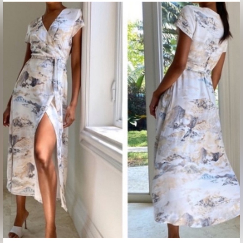 Babaton Slit Wrap Dress